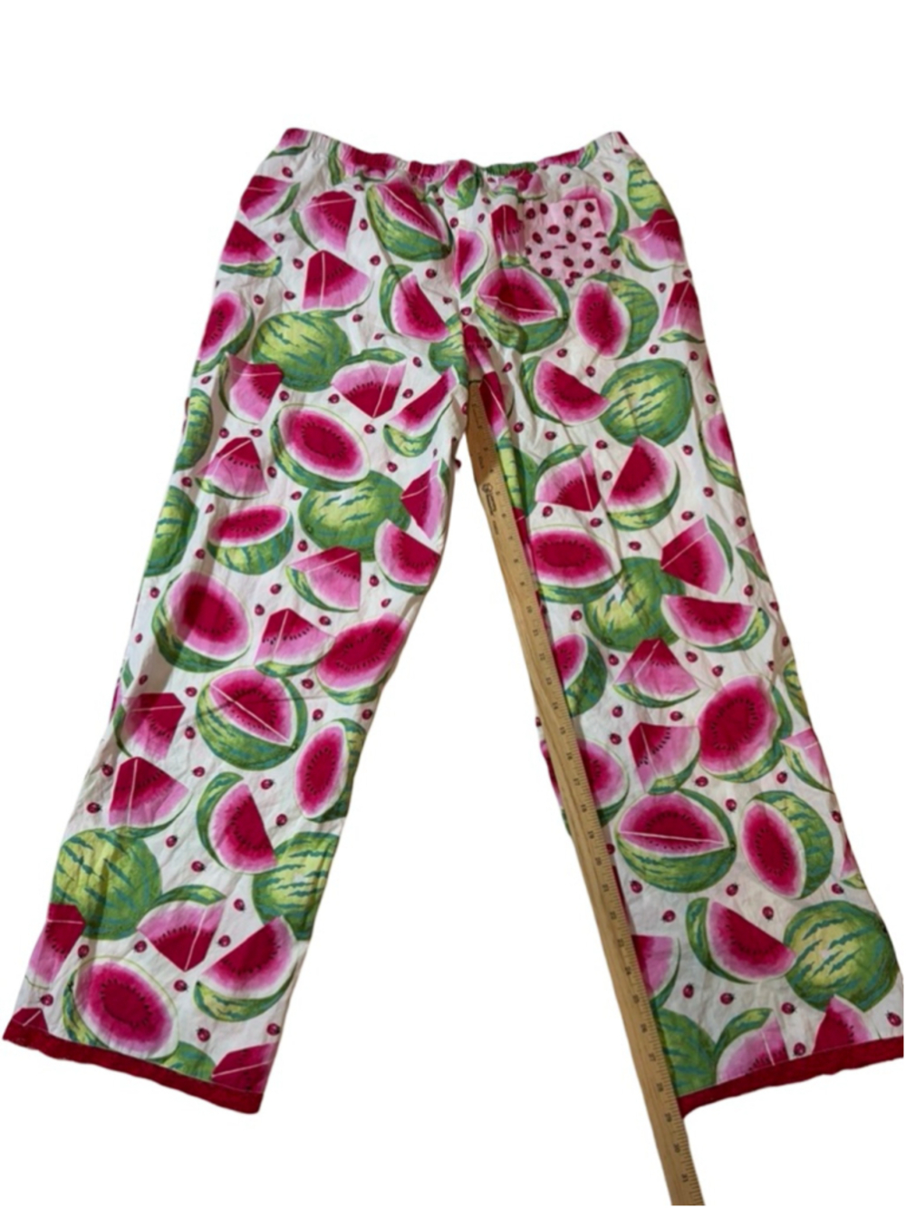 Nick & Nora White Watermelon Ladybug Print Pajama Lounge Pants Women’s L - Picture 5 of 7